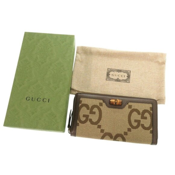 GUCCI Brown Leather Bamboo Wallet - Picture 3 of 8